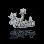 Moissanite Murda Crowned Legacy Pendant - Silver, 6 Carats