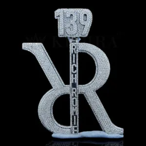 Moissanite Legacy Pendant - Silver, 14 Carat, VVS1 Clarity