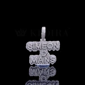 Simeon D-Mans Signature Pendant - Moissanite in Silver, 2 Carats