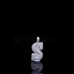 Prosperity S Pendant - Moissanite in Rose Silver, 2 Carats