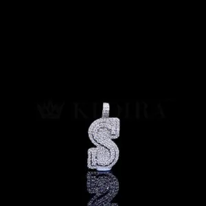 Prosperity S Pendant - Moissanite in Rose Silver, 2 Carats