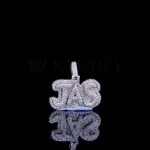 JAS Statement Pendant - Rose Silver, 2 Carat Moissanite