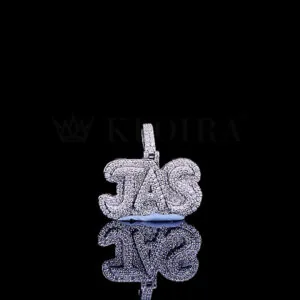 JAS Statement Pendant - Rose Silver, 2 Carat Moissanite