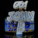 Moissanite John B Royale Pendant - Yellow Silver, 8 Carat