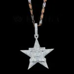 Moissanite Elite H Star Pendant - Silver, 2 Carat