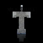 Diamond Bling T Pendant - A F B E Aa F Ce