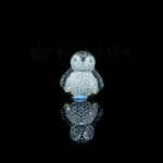 Snowy Penguin Pendant - Moissanite in Silver, 2 Carats