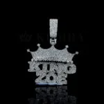 Moissanite King Zoe Sovereignty Pendant - Silver, 25x45mm