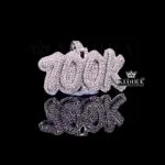 100K Hip Hop Shine Pendant Closeup Front