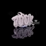 100K Hip Hop Shine Pendant Closeup right