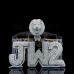 Moissanite Lion JW2 Pride Pendant - 9 Carat, VVS1 Clarity