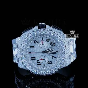 AP Royal Oak Camo Rubber Strap Iced Out Moissanite Watch