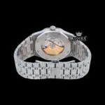 AP Diamond Markers Fully Bust Down Moissanite Diamond Watch Caseback View