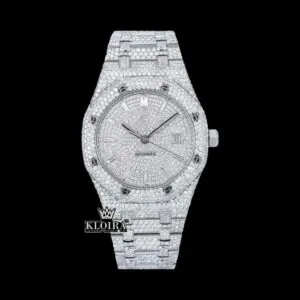 AP Royal Oak Moissanite Diamond Watch with Bust Down Design