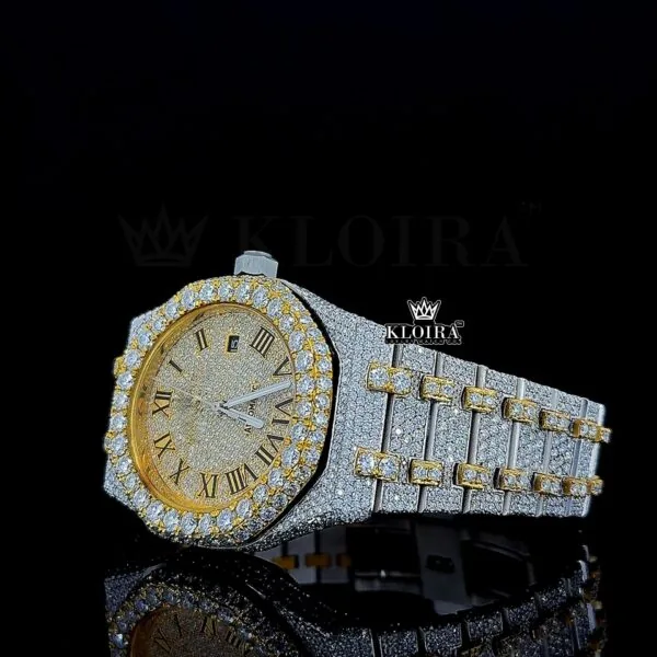 AP Moissanite Watch Left Profile View