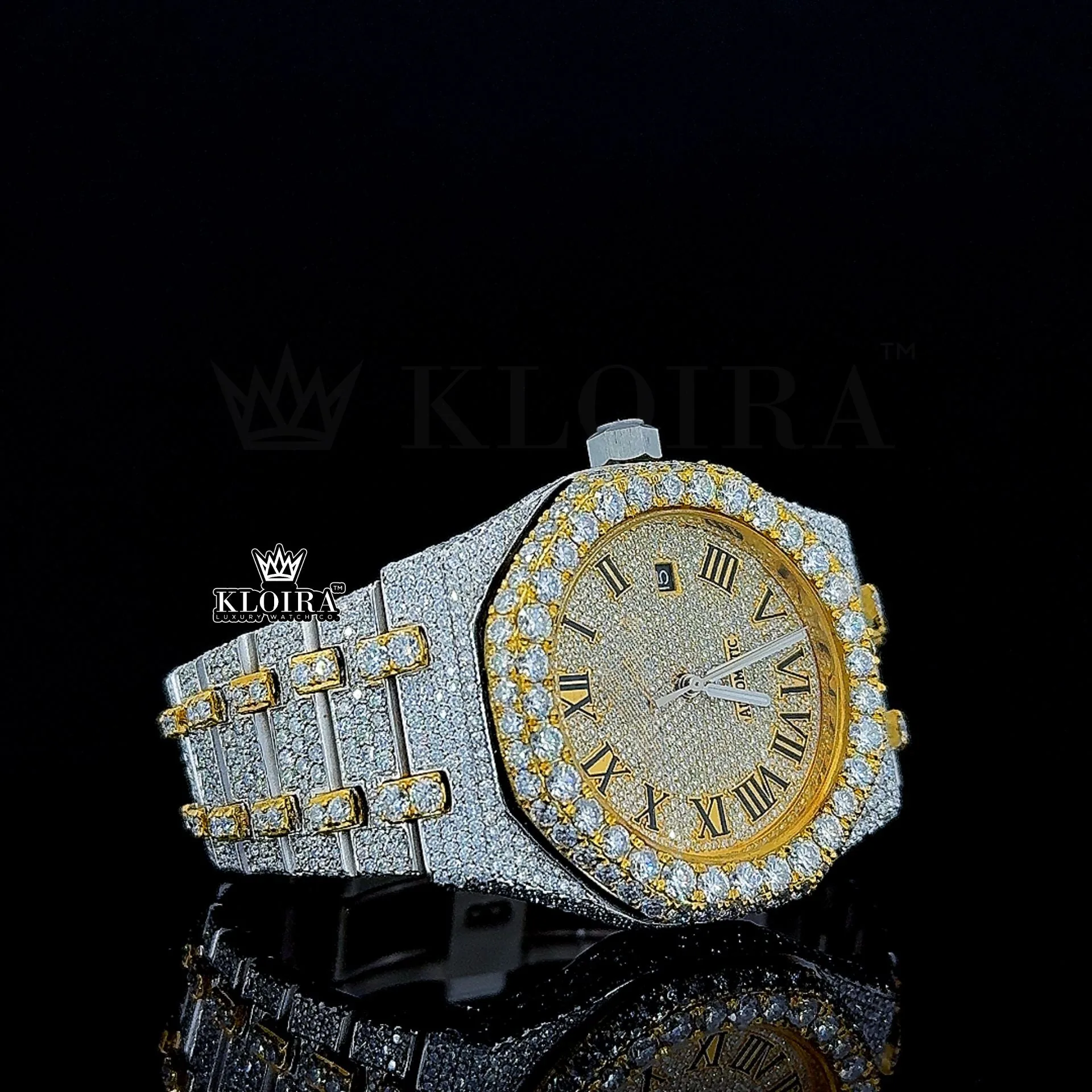 AP Moissanite Watch Right Profile View