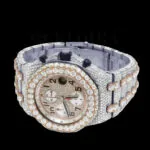 AP Royal Oak Offshore Yellow Silver 42mm Diamond Studded Swiss Made Chronograph Watch