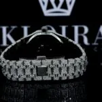 AP Skeleton Black Dial Full Iced Out Lab Grown Diamond Watch Caseback View