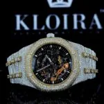 AP Skeleton Moissanite Watch - Royal Oak Style with Two-Tone Bracelet