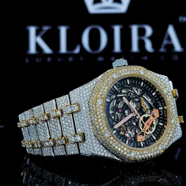 AP Skeleton Moissanite Watch Right Side View