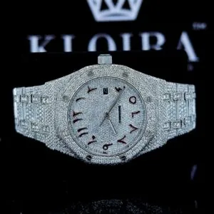 AP Royal Oak Moissanite Watch with Diamond Bezel