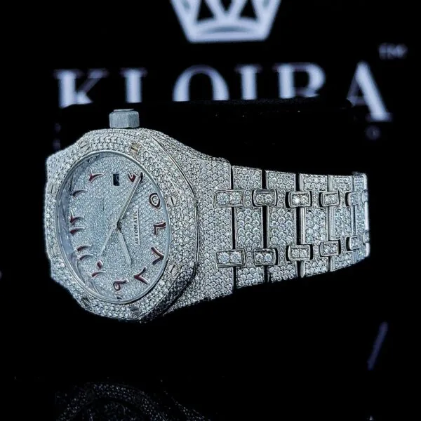 AP VVS Moissanite Watch Left Profile View