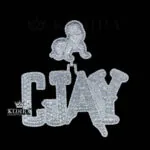 Moissanite Baby CJAY Masterpiece Charm - Silver, 15 Carats