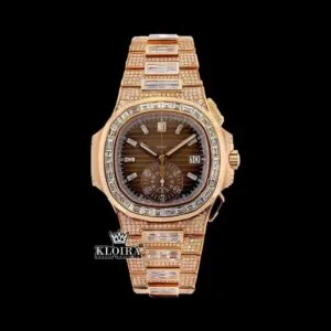 Patik Philippe Baguette Bezel Chronograph Moissanite Watch