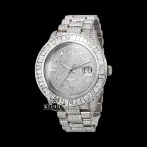 Roles Baguette Bezel Moissanite Diamond Watch