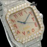 Best Cartior Moissanite Watch Close Up Front View