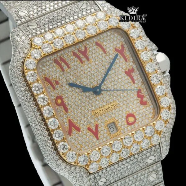 Best Cartior Moissanite Watch Close Up Front View