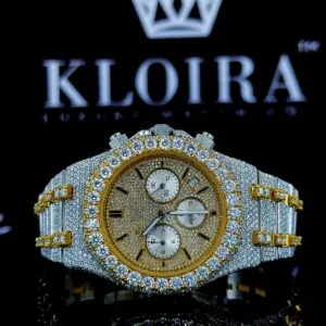 AP Royal Oak Moissanite Watch with Two-Tone Bracelet