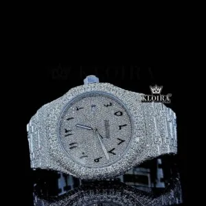AP Royal Oak Moissanite Diamond Watch - Iced White Dial