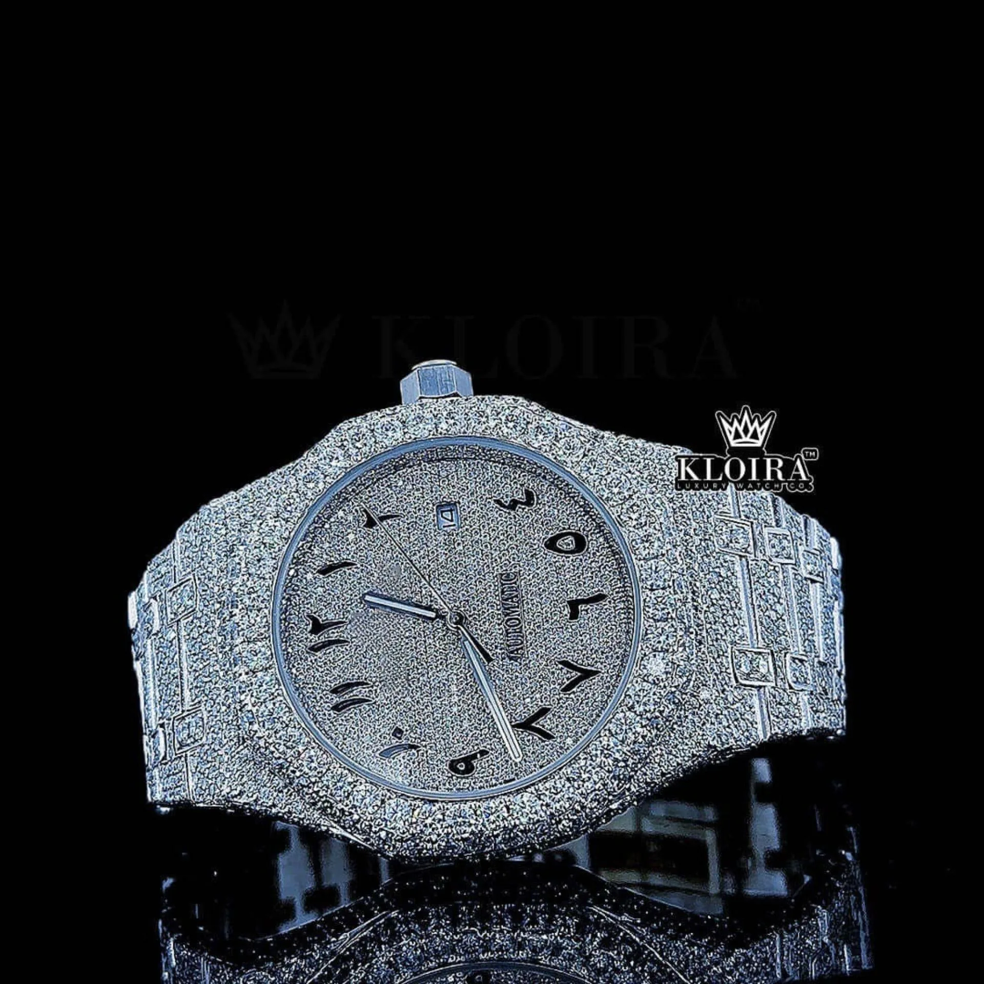 AP Royal Oak Moissanite Diamond Watch with Iced White Dial