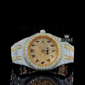 AP Royal Oak Automatic Tourbillon Watch with Natural Diamonds