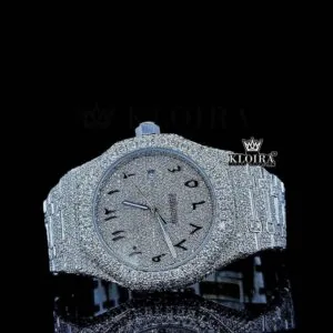 AP Royal Oak Moissanite Diamond Watch with White Dial
