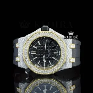 AP Royal Oak Offshore Semi Iced Out Moissanite Watch