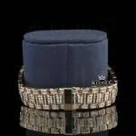 Black Dial Fully Iced Out Baguette Strap Lab Grown Diamond Watch Bracelet View