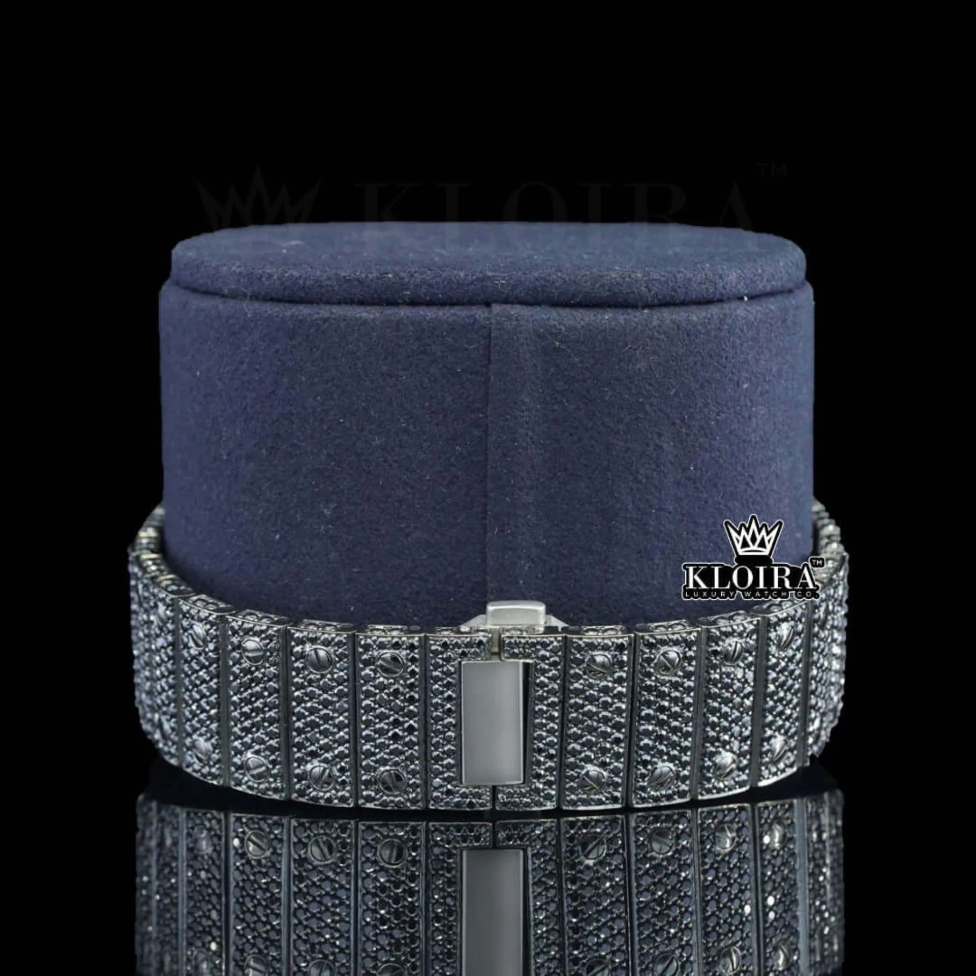 Black Moissanite Cartior Watch Bracelet View