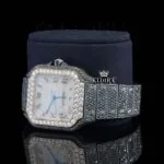 Black Moissanite Cartior Watch Left Profile View