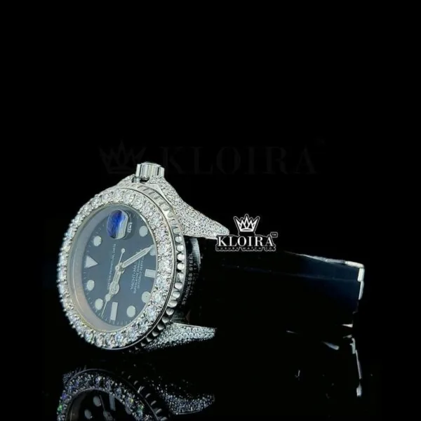 Black Moissanite Roles Watch Left Side View