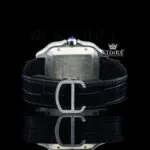 Black Roman Dial Yellow Gold Semi Iced Out Natural Diamond Watch Caseback View