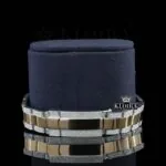 Black Roman Numerals Dial Two Tone Fully Iced Out Moissanite Watch Bracelet View