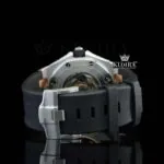 Black Rubber Strap AP Black Dial Semi Iced Out Moissanite Diamond Watch Strap View