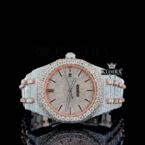 AP Royal Oak Automatic Tourbillon Watch with Two-Tone Rose Gold and Diamonds