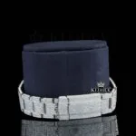 Black Stick Markers Dual Time Dial Fully Iced Out Moissanite Watch Bracelet View