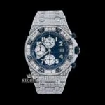 AP Royal Oak Offshore Chronograph Watch with Moissanite