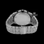 Bust Down Black Dial Chronograph Moissanite Diamond Watch Caseback View