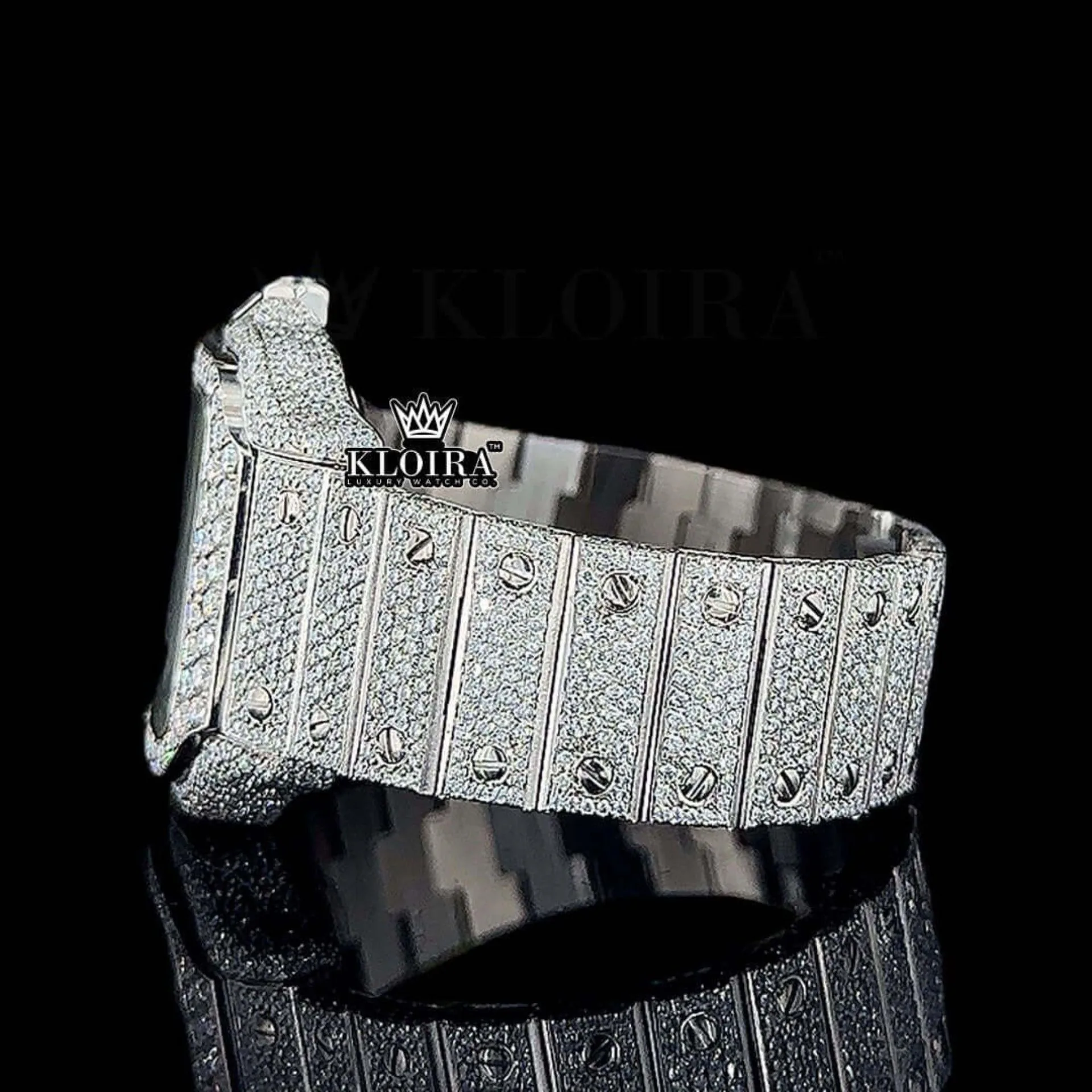 Cartior Moissanite Watch Left Side Bracelet View