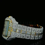 Cartior Santos De Silver 41mm Diamond Studded Swiss Made Multi Color Roman Numerals Watch